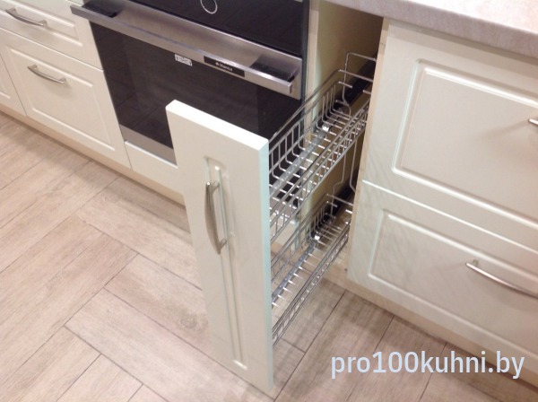 Кухня. Цвет: Белый RAL 9003. Вид: Прямая. Фасад: Крашенный МДФ.