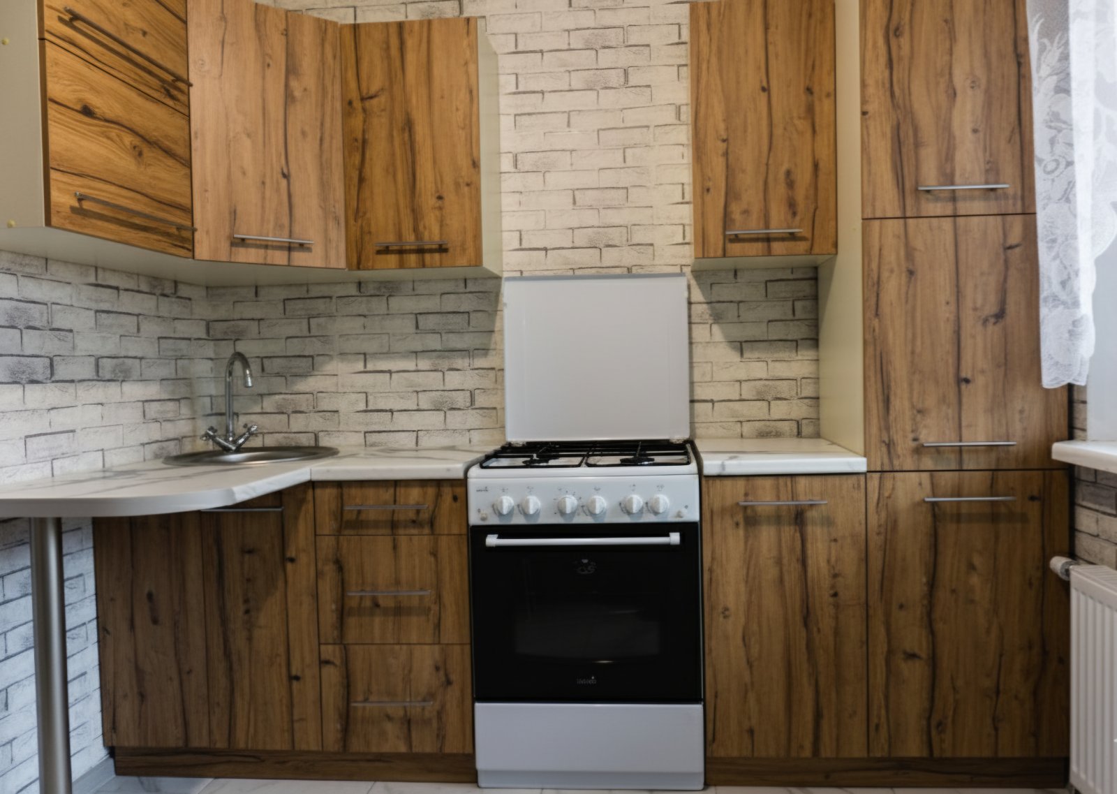 Угловая кухня Салапия 3,7 метра (дуб юкон)