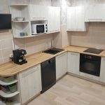 Угловая кухня Родос 3,8 метра (ледяное дерево)