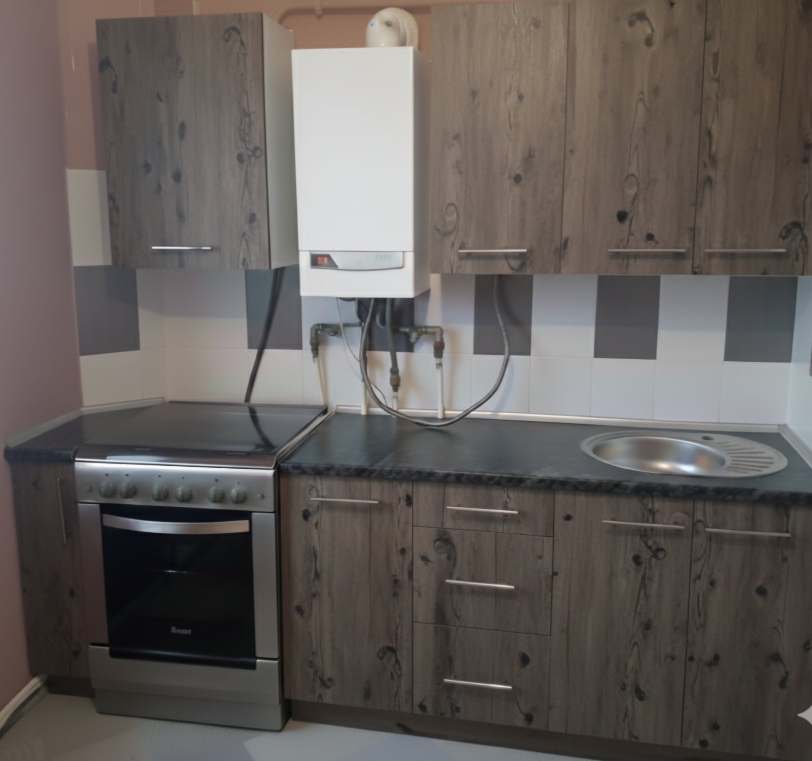 Прямая кухня Уют 2 метра (сосна джексон)