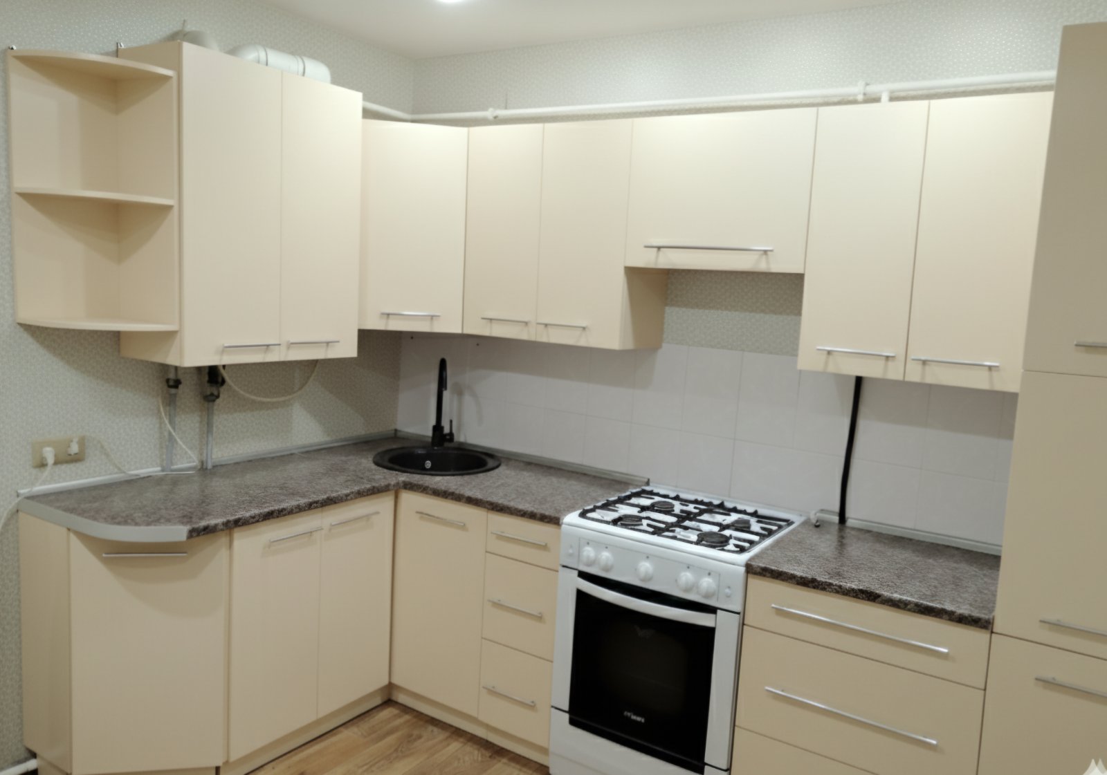 Угловая кухня Арт 4,5 метра (ванильная)