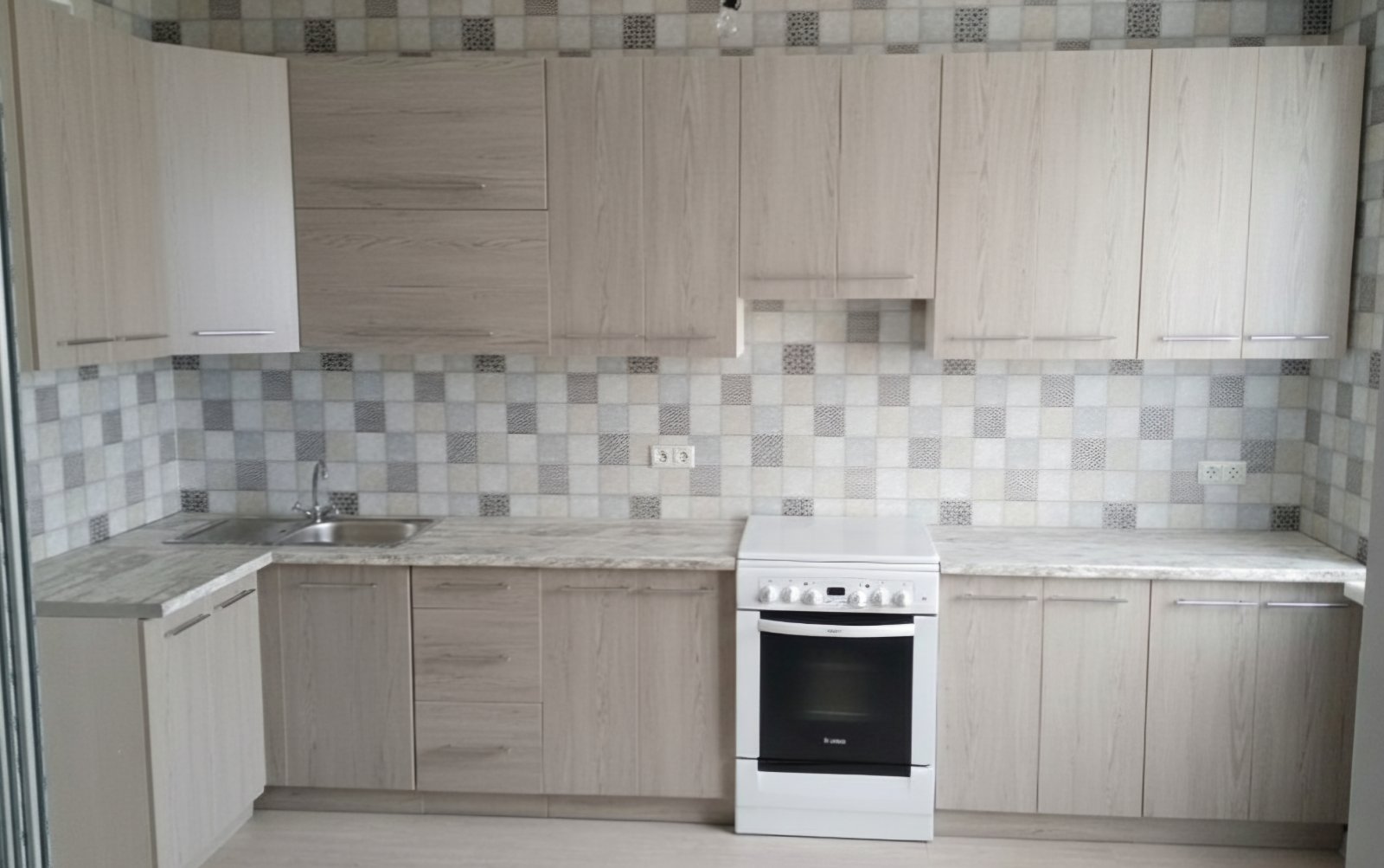 Угловая кухня Альфа 4,9 метра (дуб сонлма)