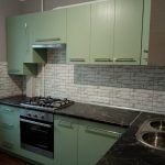 Угловая кухня Болонья 4,1 метра (зеленый самшит)