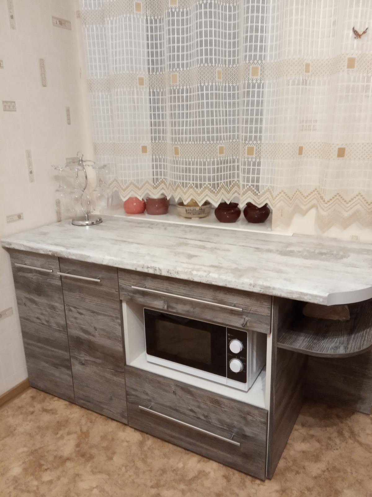 Прямая кухня Минимал 2,5 метра (дуб юкон/сосна джексон)