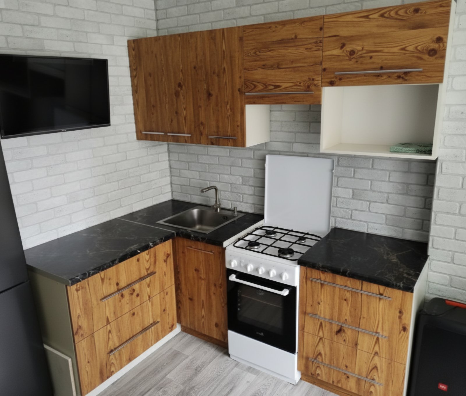 Угловая кухня Бахус 3,5 метра (дуб юкон)