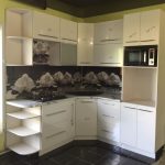 Угловая кухня Метро Графика 4 метра (белый глянец)