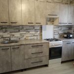 Прямая кухня Биофильный дизайн 3,1 метра (бетон спаркс лайт)