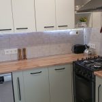 Угловая кухня Шик 4,3 метра (белый/зеленый шалфеевый)