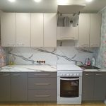 Прямая кухня Веста 2,7 метра (серый кашемир/серый пыльный)