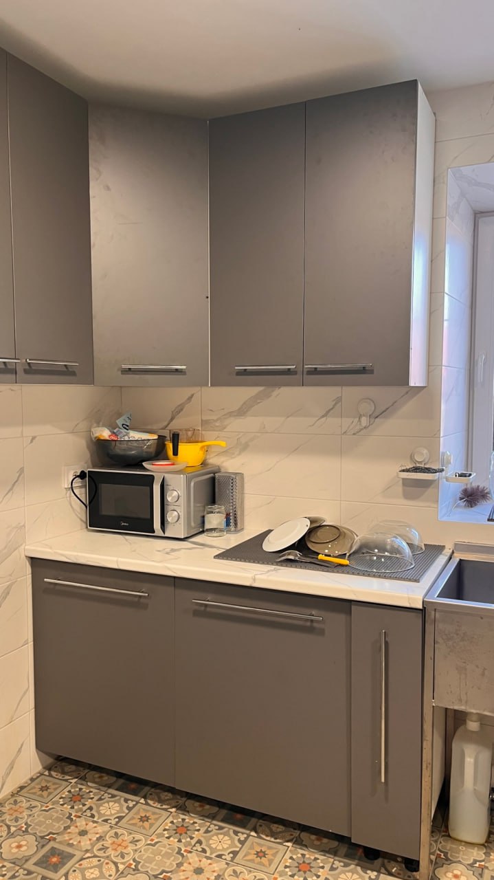 Угловая кухня Лофт-шик 6,4 метров (оникс серый)