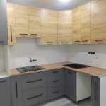 Угловая кухня Техно-современность 4,1 метра (кантри/оникс серый)