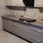 Прямая кухня ЭкоЛофт 3,2 метра (бетон спаркс лайт/серый пыльный)