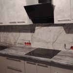 Прямая кухня ЭкоЛофт 3,2 метра (бетон спаркс лайт/серый пыльный)